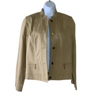 Company Ellen Tracy Jacket Womens 8 Petite Long Sleeve Stretch Button Up Formal